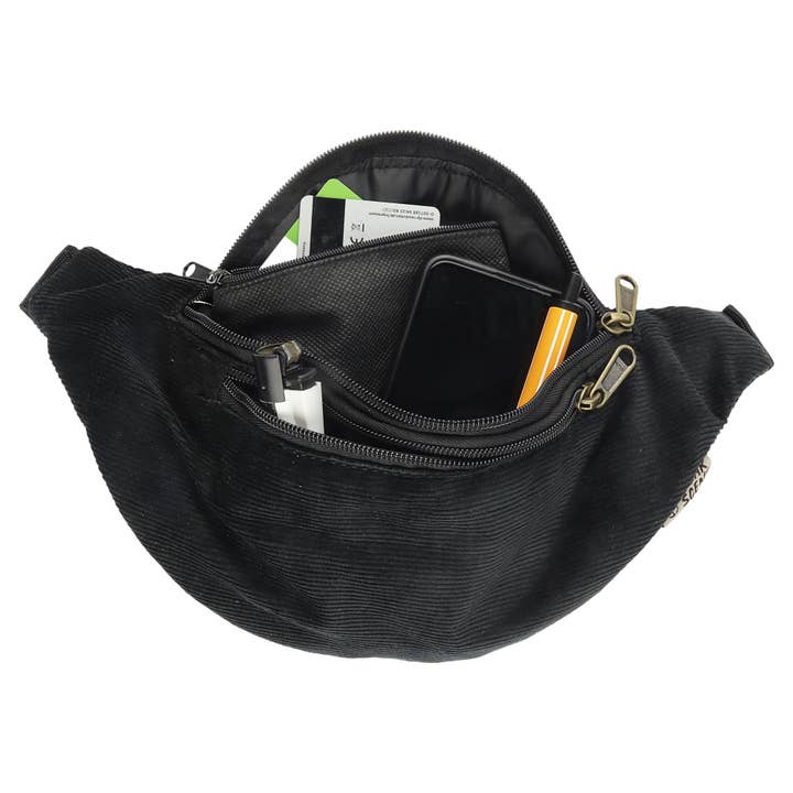 Tribal Trade GmbH - Wholesale Belt Bag - Unisex - Lou Cord black fanny pack waist bag2