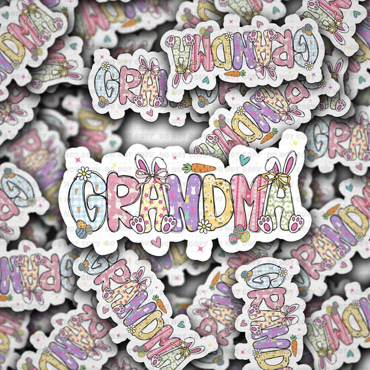 DS - 2606 Oma Ostern ausgestanzter Aufkleber für den Großhandel von It's Transfer Time