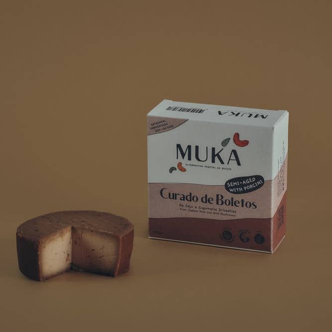 Muka - Wholesale Cheese - Aged Porcini Bio - Cashew Based Vegan Cheese