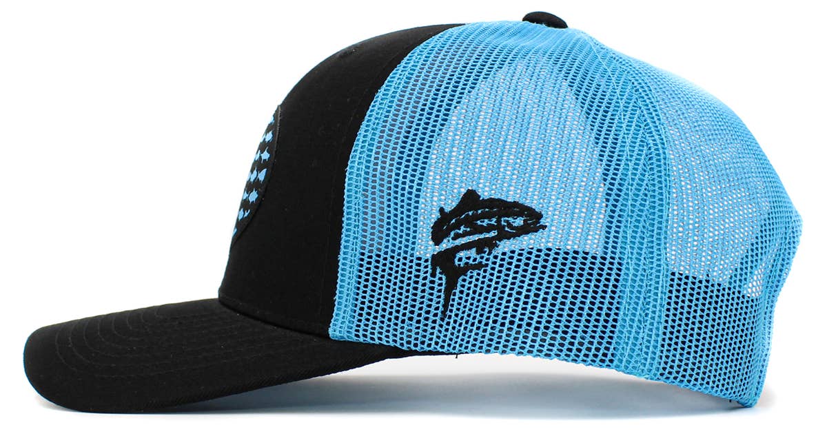 KBETHOS – wholesale Trucker hat – Unisex – USA Fish Flag Mesh Back Ballcap6