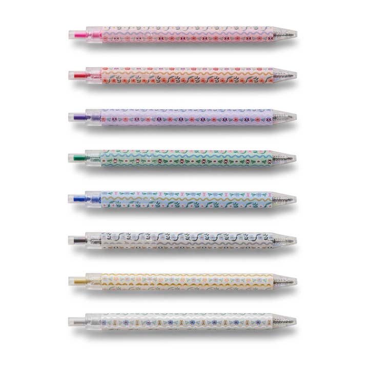 Delphine Gel Pen Set of 8 for wholesale by Rifle Paper Co.