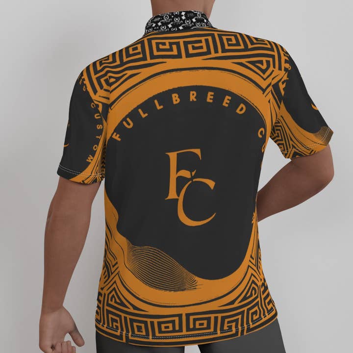 Camisa masculina com estampa total por atacado de fullbreedcustom