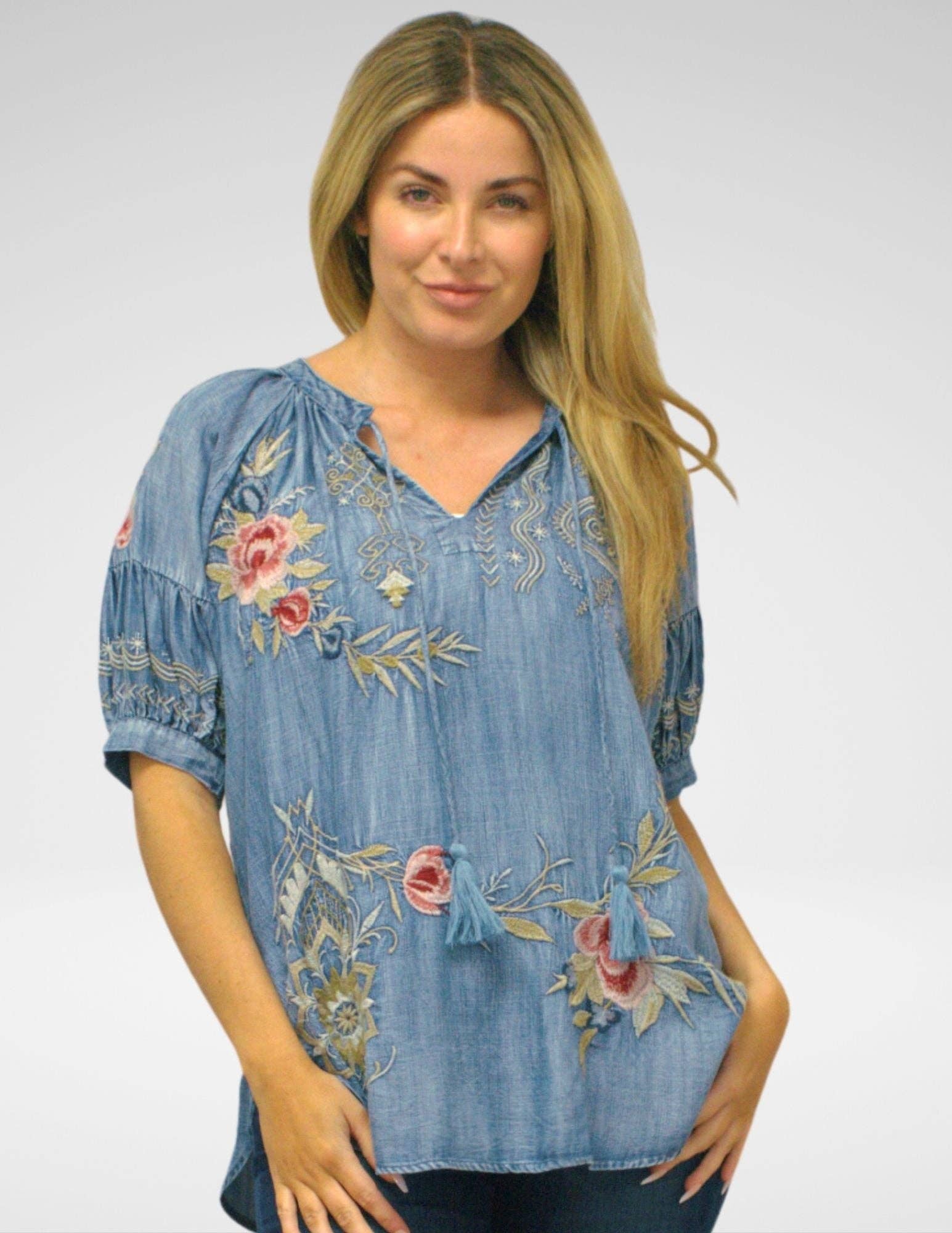 MULTI AVIVA BLOUSE for wholesale on Faire