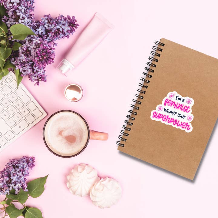 Feminism is My Superpower Sticker for wholesale by Warrior Woman Co. Designs