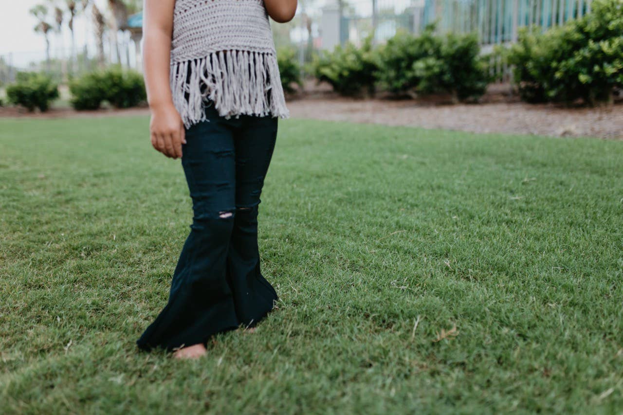 Oopsie Daisy - Wholesale Jeans - Kids - Kids Black Denim Flare Pants4