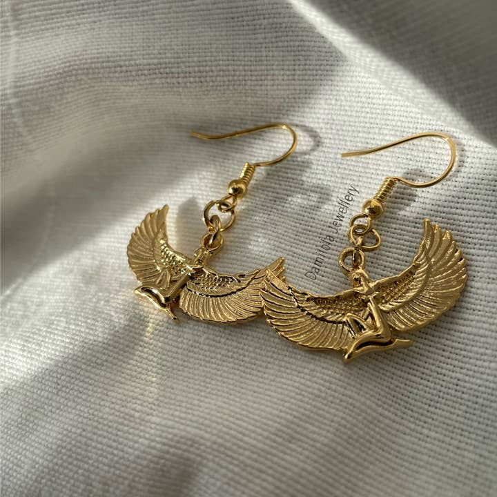 Goddess Isis Earrings - Gold/Silver for wholesale by Damilola Jewellery