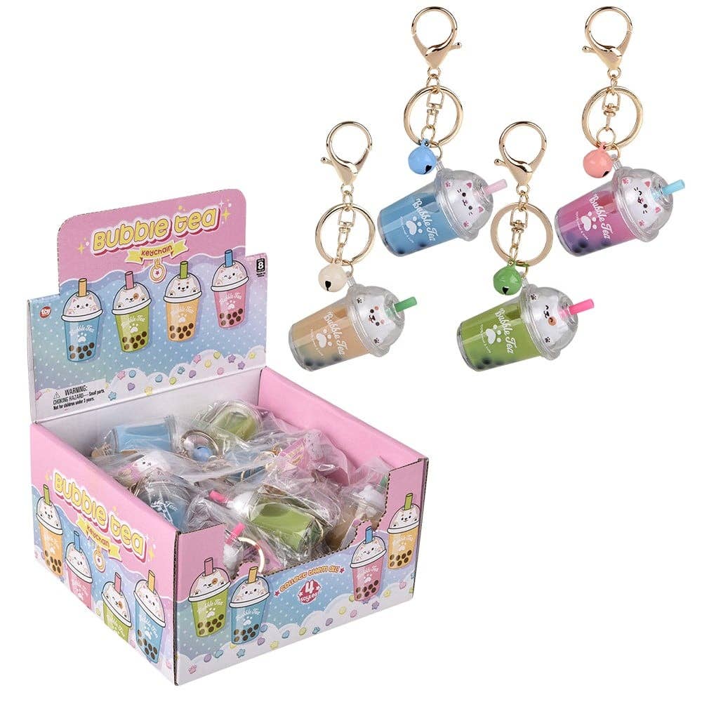 La Luna Bella - Toys – wholesale Klassisk leksak - Barn – 2,5-tums kawaii djurbubble tea-vätskeberlock med clips - La Luna Bella Toys0