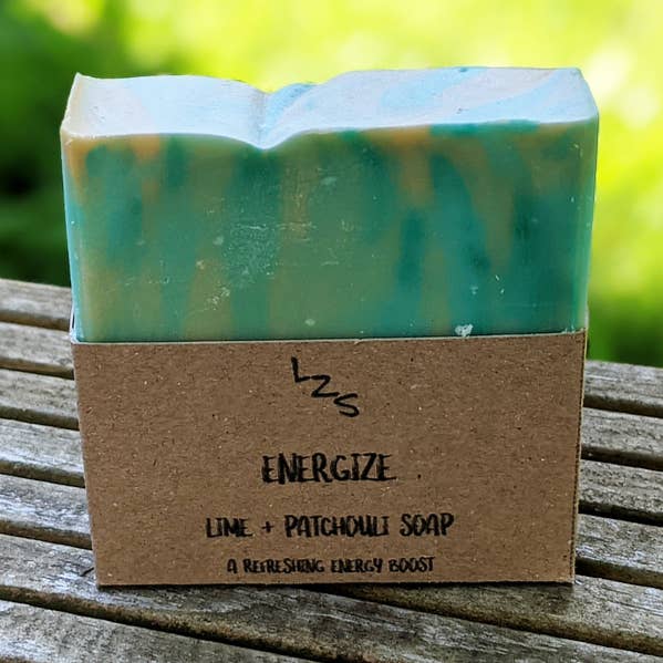 Lime + Patchouli Soap - Cold Process Soap with Shea Butter for wholesale by La Zouch Soaps