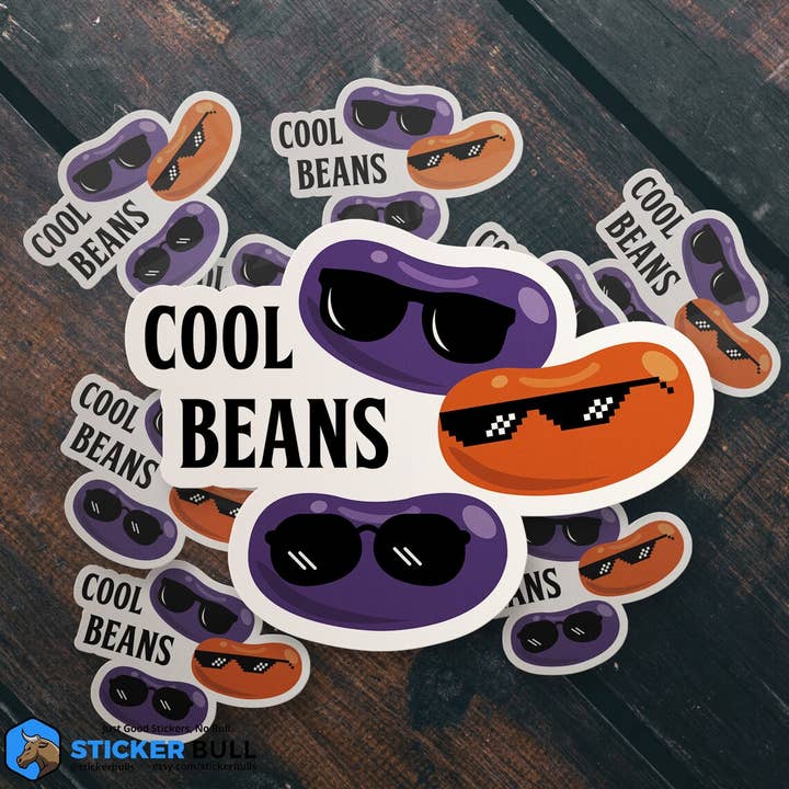 Sticker Bull – Adesivo por atacado – Autocolante Funny Meme, Cool Beans, Adesivo Vinil Impermeável5