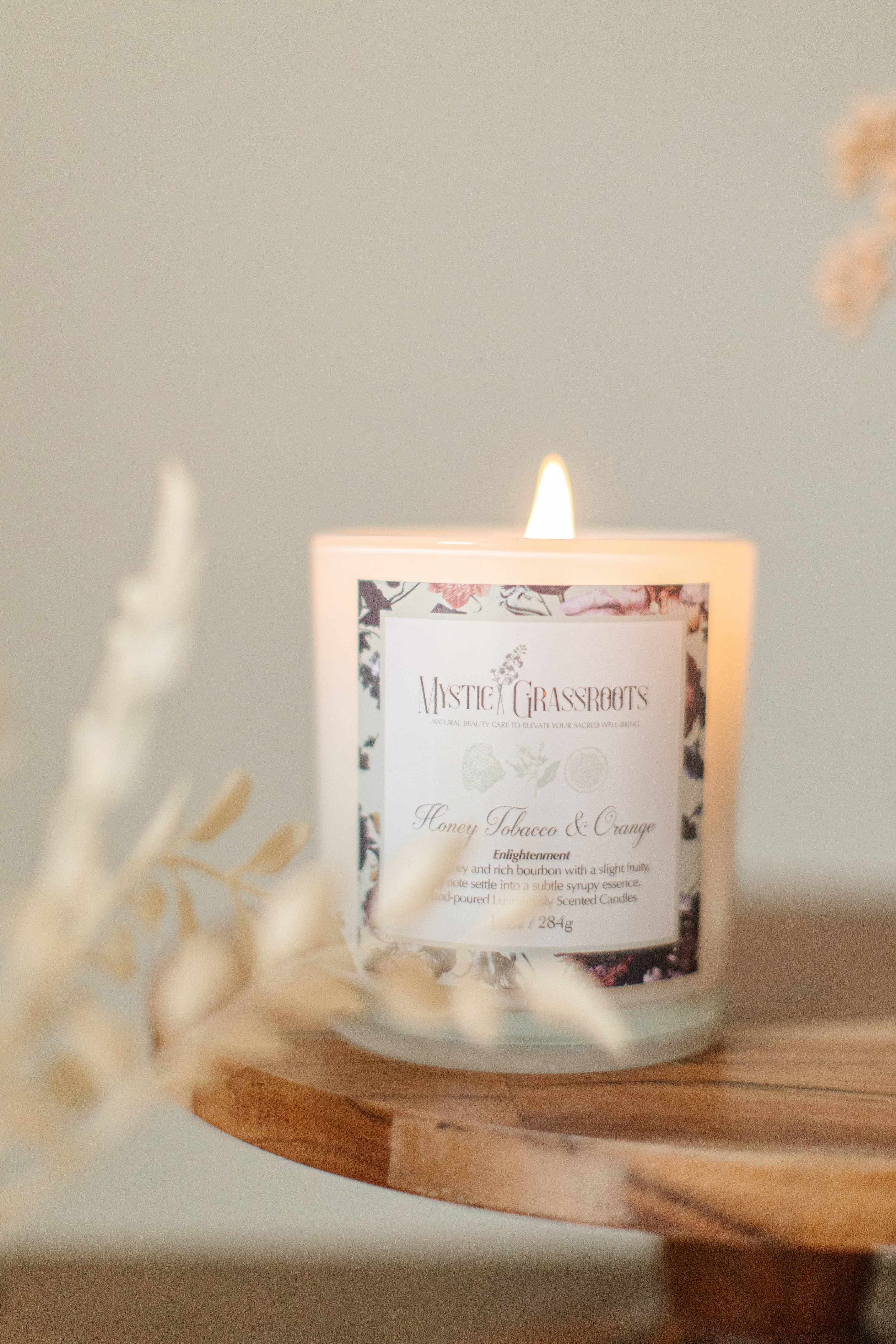 Honey Tobacco + Orange Scented Candle - 10 oz for wholesale by Mystic Grassroots