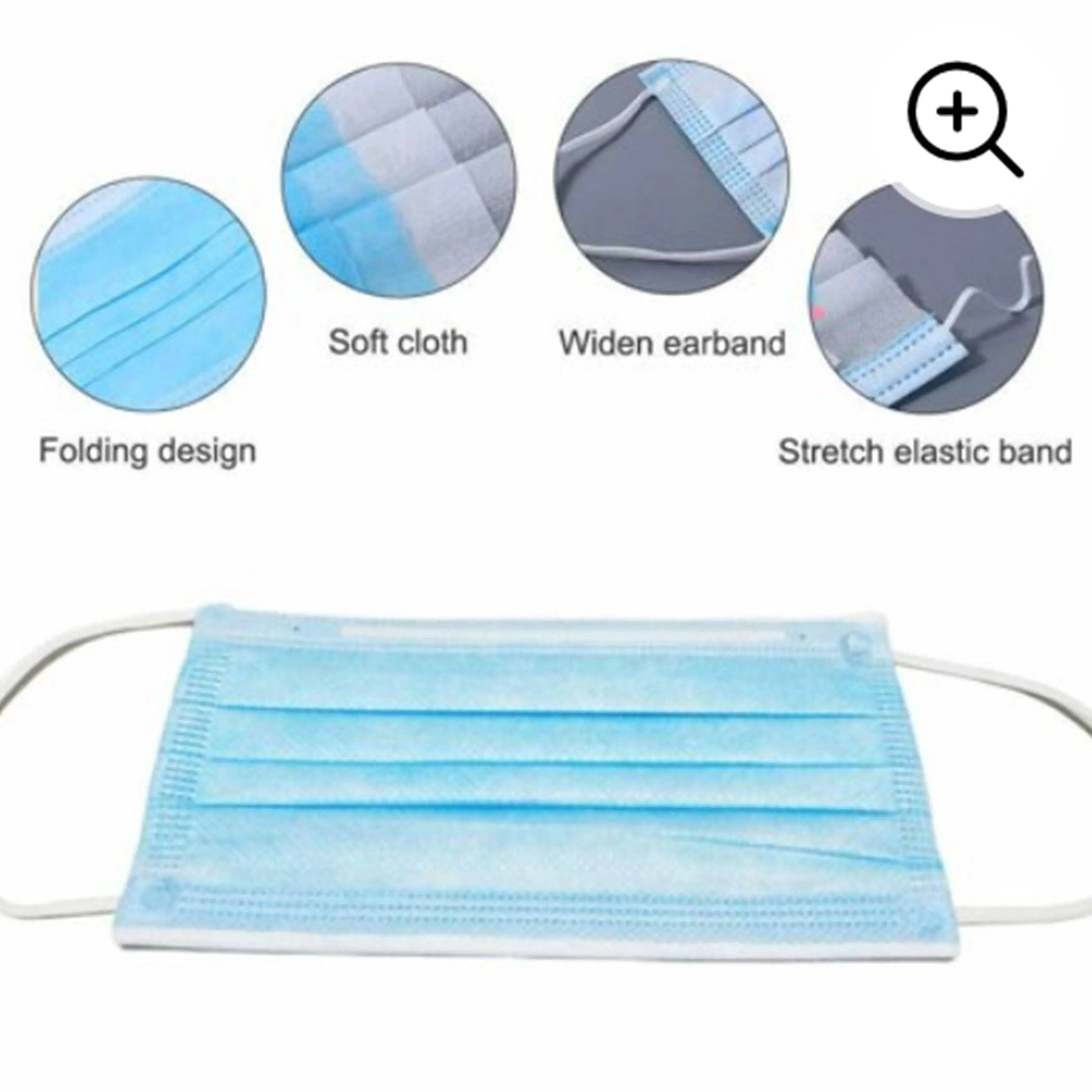 Forever Gifts Inc. - Wholesale Protective Face Mask/Shield - Disposable 3 Ply Face Masks, Set of 503