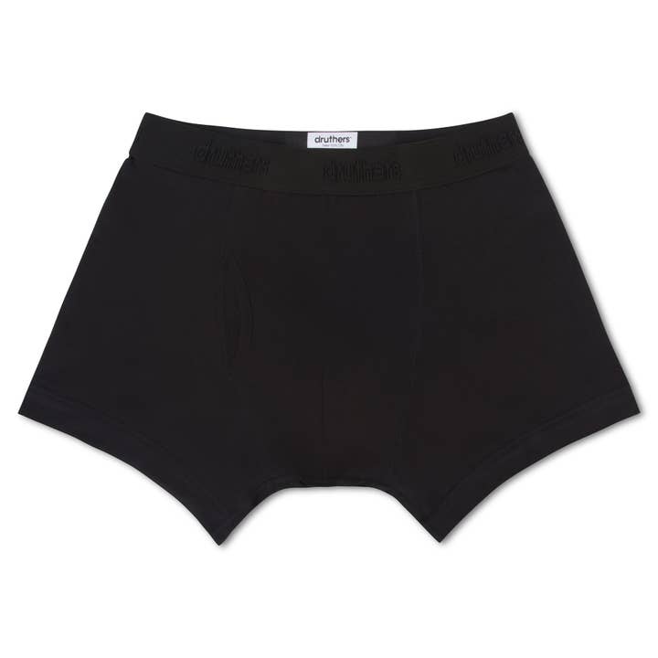 Boxershorts aus Bio-Baumwolle - Schwarz für den Großhandel von Druthers NYC