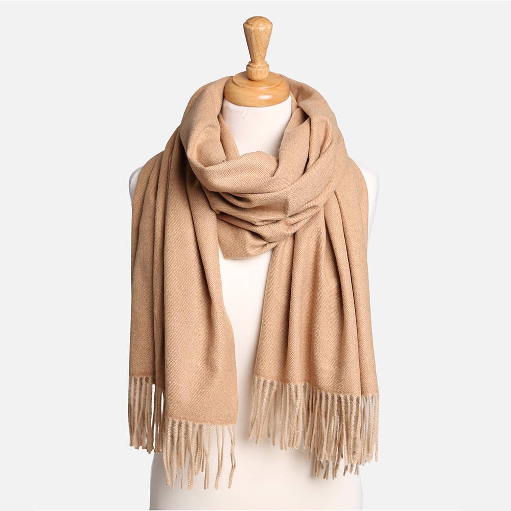 Sensibling Corp. – wholesale Scarf – Women's – Solid Oblong Scarf with Tassels22