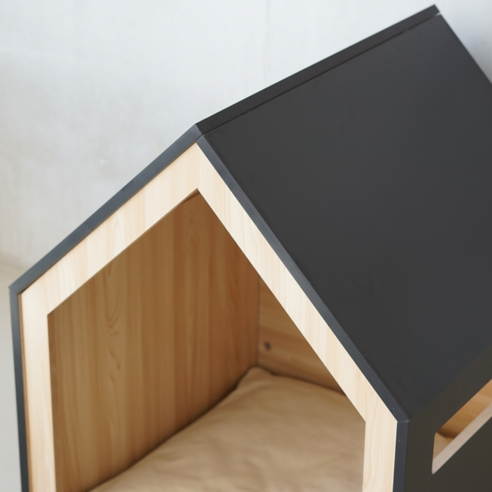 STUDIO ANIMAUX - Wholesale Pet Bed - Cat/Dog - Pet house | wood | black | 58 x 58 x 65 cm10
