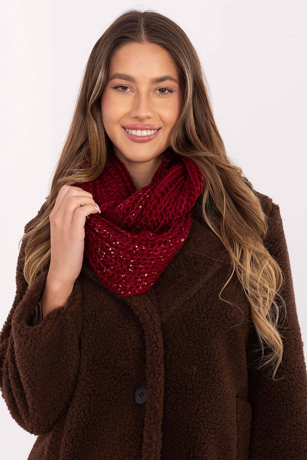 red Tube scarf Model 220381 AT for wholesale on Faire3