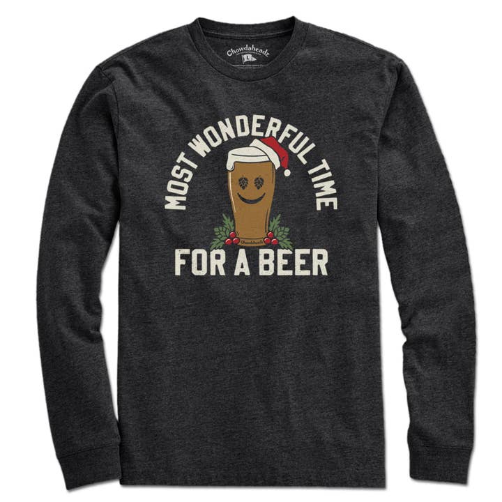 Most Wonderful Time For A Beer T-shirt for wholesale by Chowdaheadz