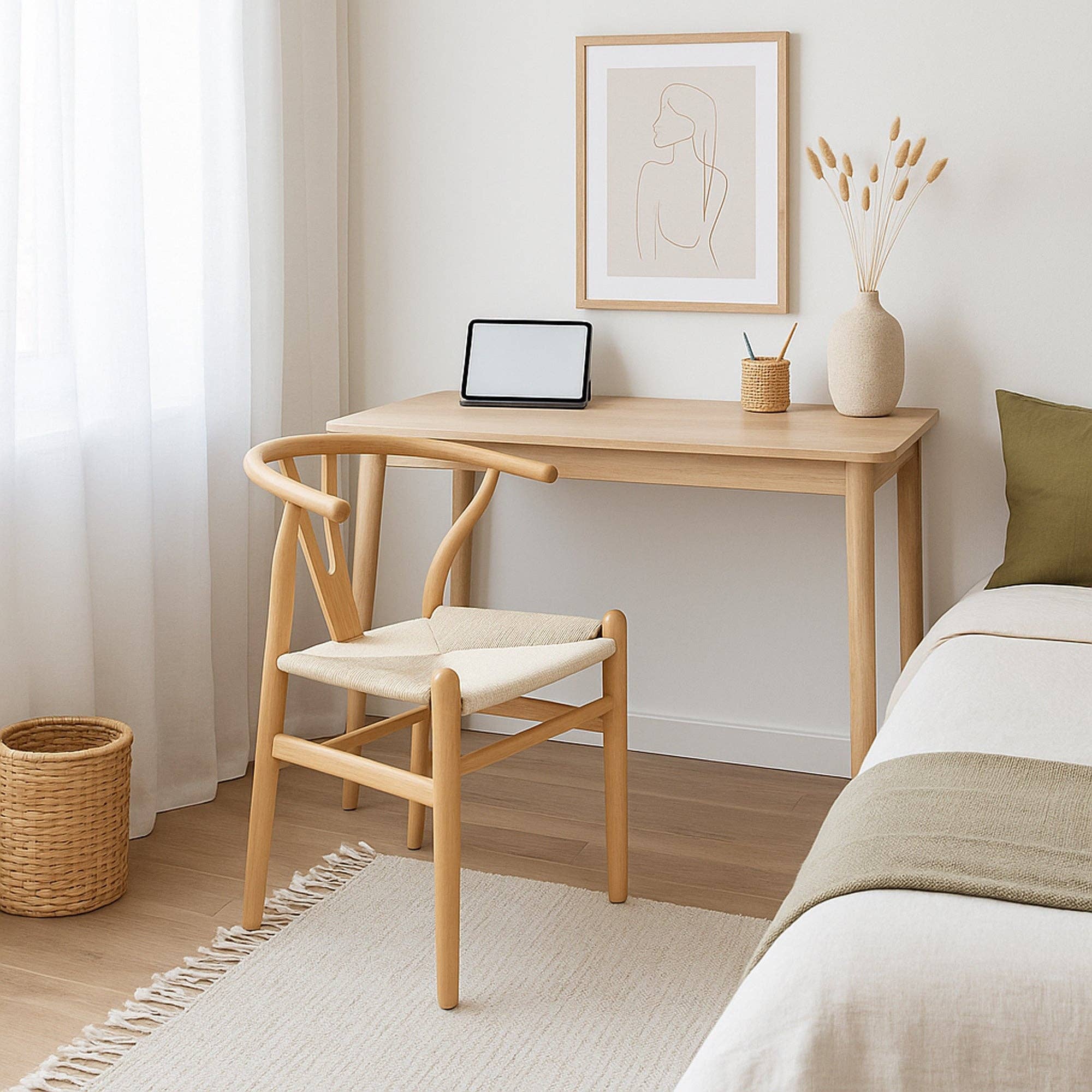 Rinkit Ltd - Wholesale Chair - Beech Wooden Wishbone Dining Chair1