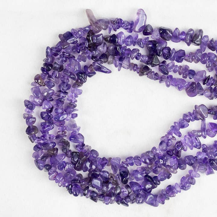 Soothing Crystals Beads - Vente Perle - Perles Brutes en Céramique | Améthyste Brute | Collier en Cristal Perles Non Taillées5