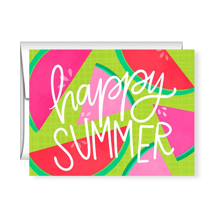 Pen & Paint - Wholesale Everyday Greeting Card - Happy Summer Watermelon Card0