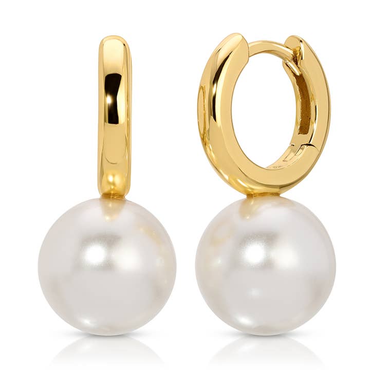 Mystique Pearl Hoop Earrings for wholesale by Jūratė Los Angeles
