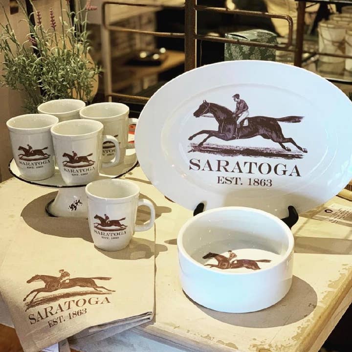 Ox Bow Decor – wholesale Tallrik – Hästgård/ Saratoga, 1863 Serveringsfat2