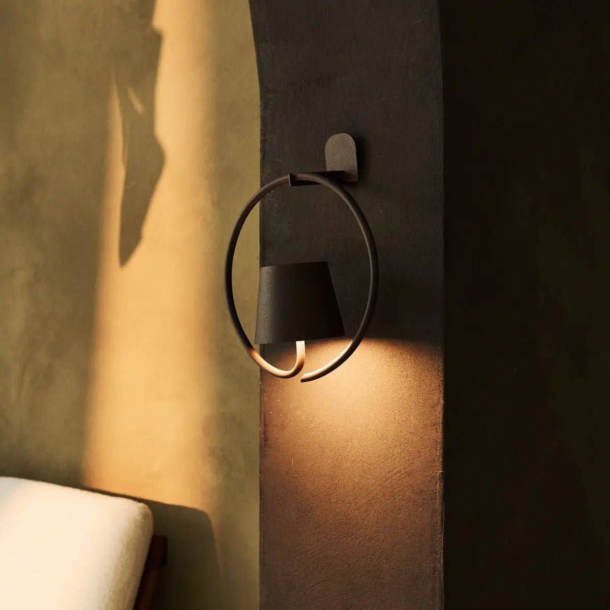 Tavellio - Wholesale Sconce - Cielo Dark Brown Rechargeable Metal Wall Lamp – Cordless, Dimmable, and Stylish4