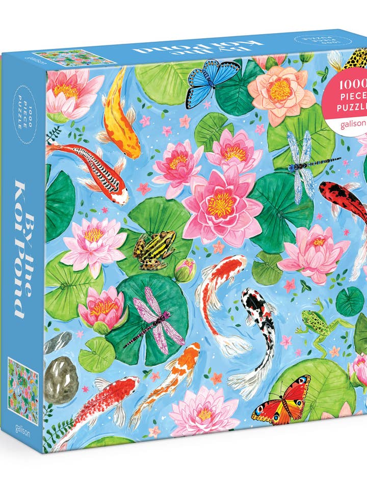 By the Koi Pond 1000 Piece Puzzle in a Square Box for wholesale by Chronicle Books