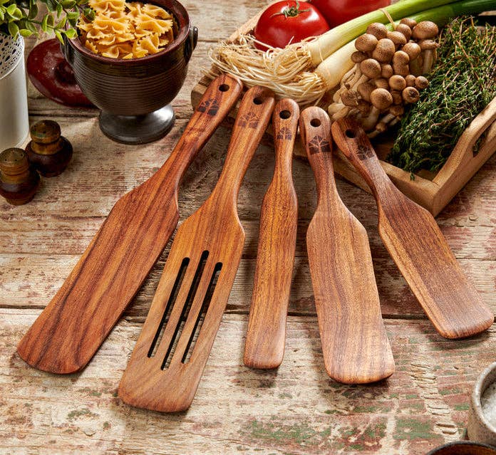 Woodenhouse - Wholesale Spatula/Turner - Wooden Spurtle Set of 51