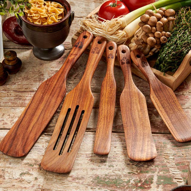Woodenhouse - Wholesale Spatula/Turner - Wooden Spurtle Set of 51