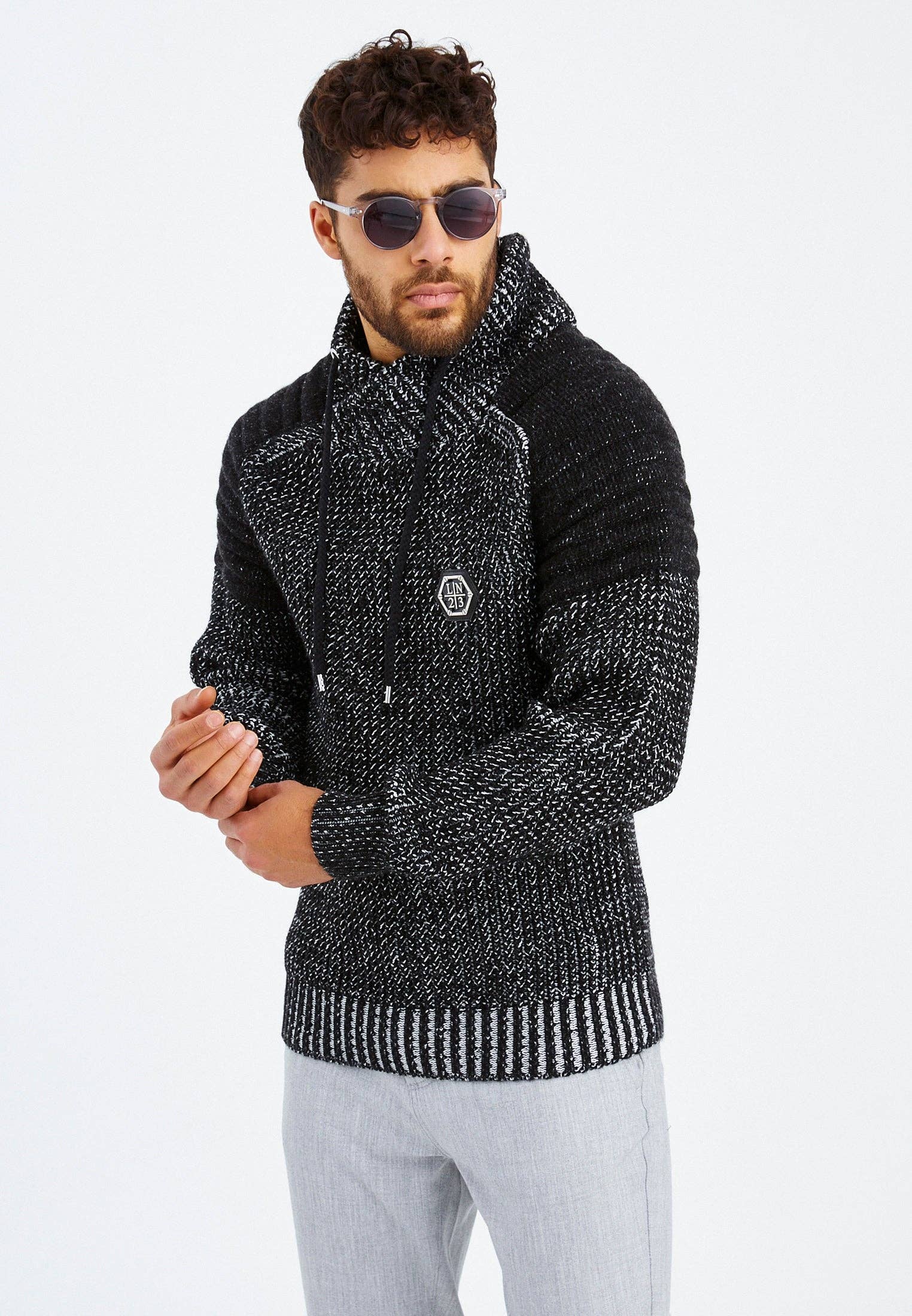 Leif Nelson GmbH - Wholesale Knit Sweater - Men's - Men's Knit Sweater Chunky Knit Shawl Collar LN-523513