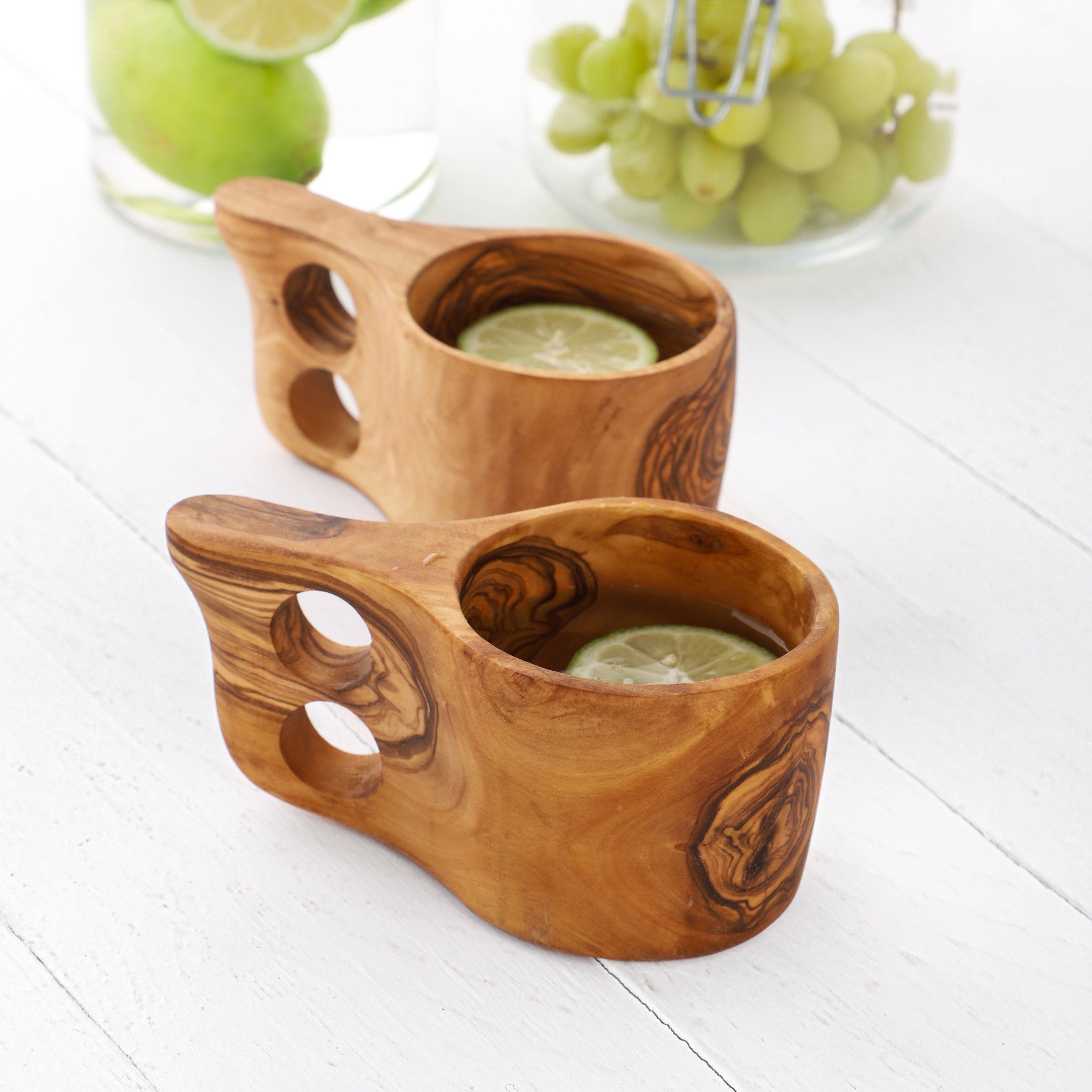 Krafts GmbH Olive Wood - Wholesale Drinking Glass/Cup - Kuksa Becher Olivenholz – Handgemacht & Outdoor-tauglich6
