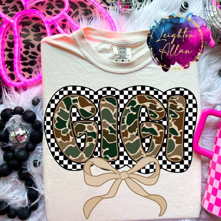 Camiseta Gigi de camuflaje para venta al por mayor de Leighton Allan Wholesale