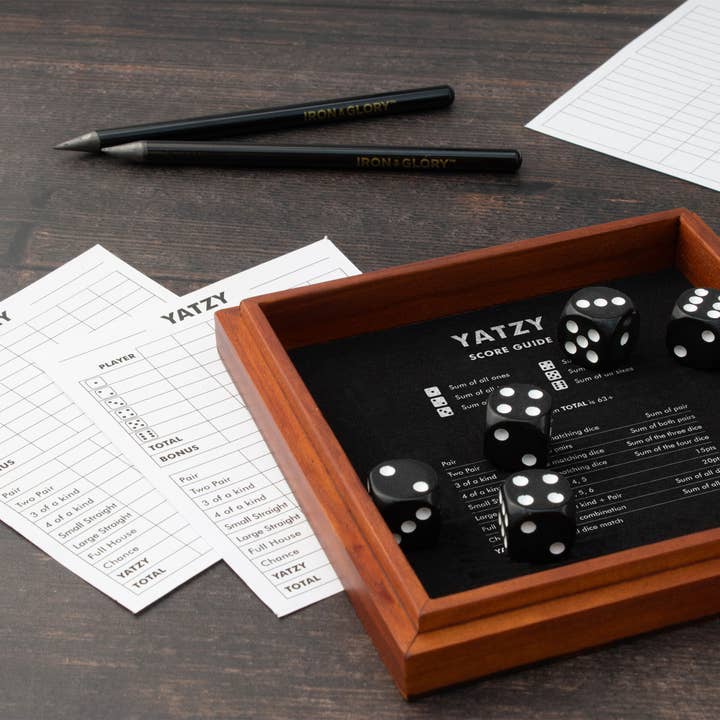 SUCK UK Ltd - USA - Wholesale Board Game - Yatzy - Wooden Game
