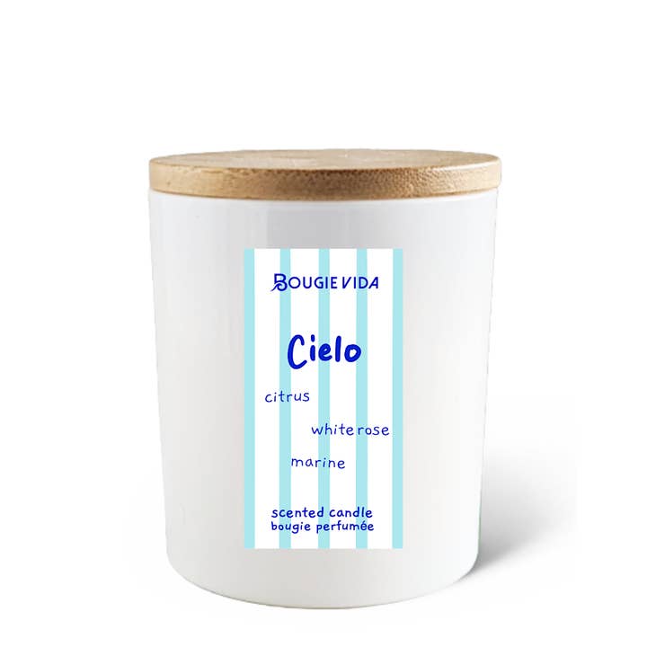 Bougie Vida - Wholesale Jar/Filled Candle - Cielo 8 oz Soy Signature Glass Candle