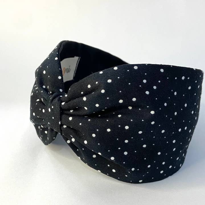 Nuevemi - Wholesale Fashion Headband - Women's - Topos Black Turban Headband