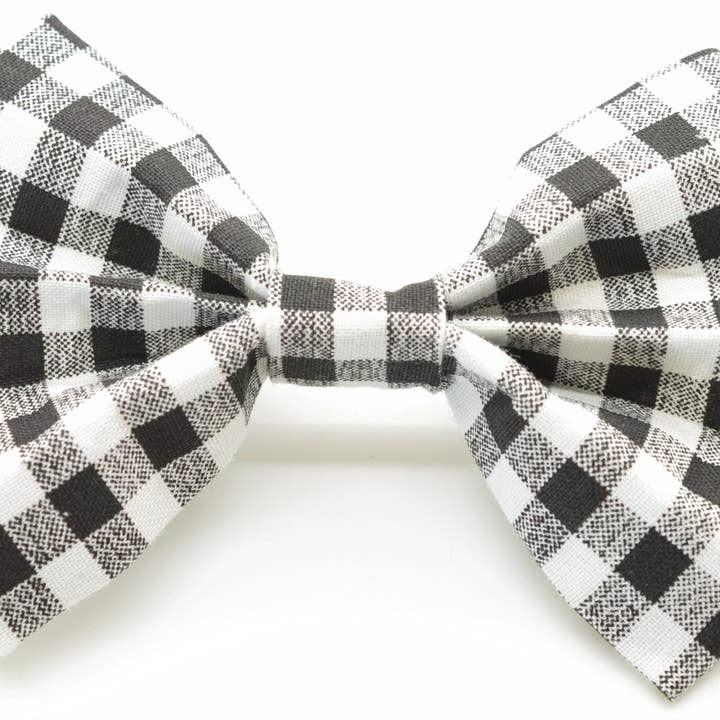 Noeud Papillon Noir Vichy pour la vente par Dog Collar World