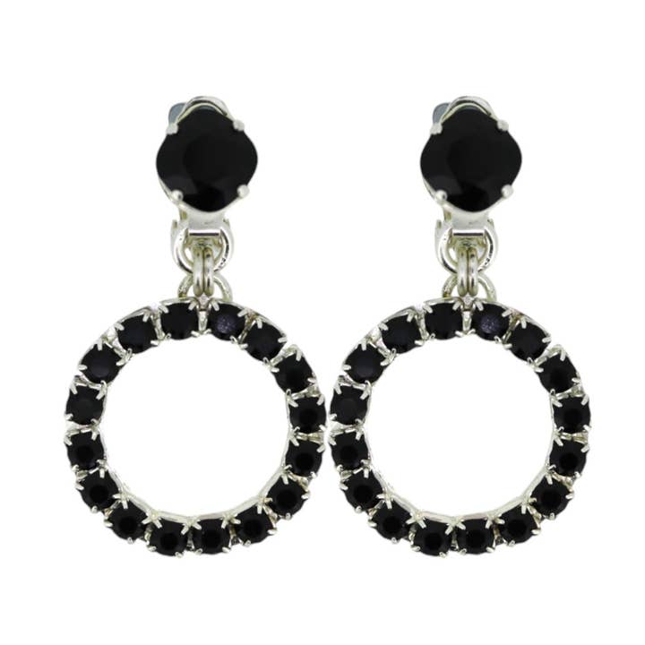 Orecchini a Cerchio Piccoli Neri in Platino (Forati) per la vendita all'ingrosso da parte di VICKISARGE