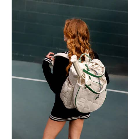 Caraa - Wholesale Sports Bag - Unisex - Tennis Quilted Backpack Tote in Ivory1