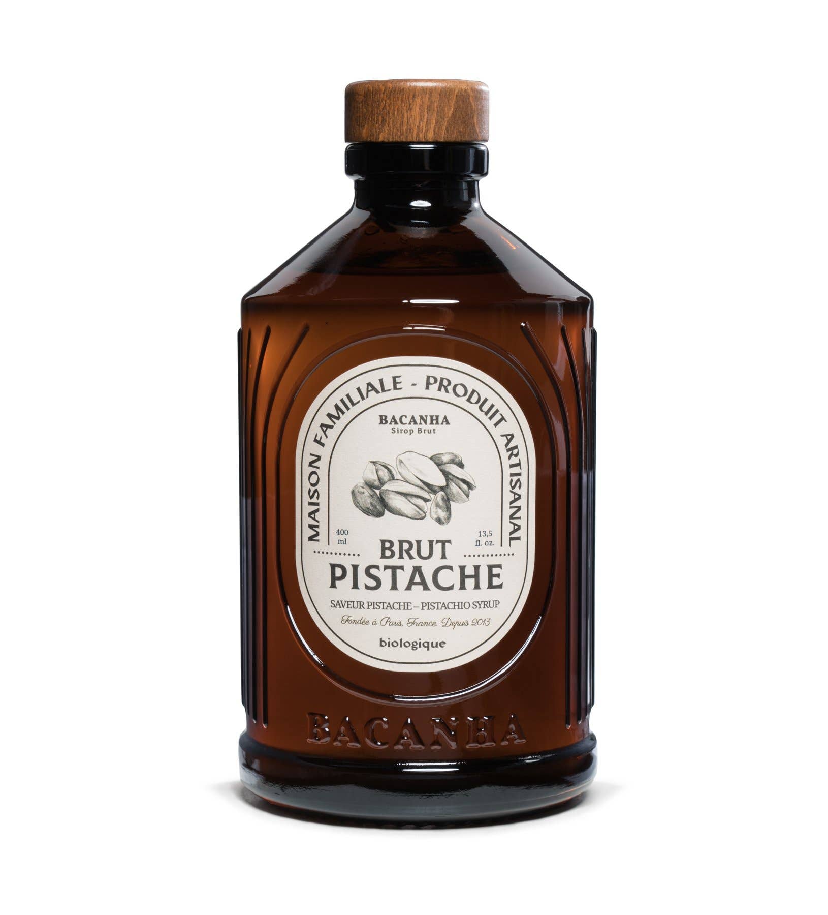 Bacanha - Wholesale Cocktail Mix/Syrup - Raw Pistachio Syrup - Organic - 400ml - 13,5 fl. oz.