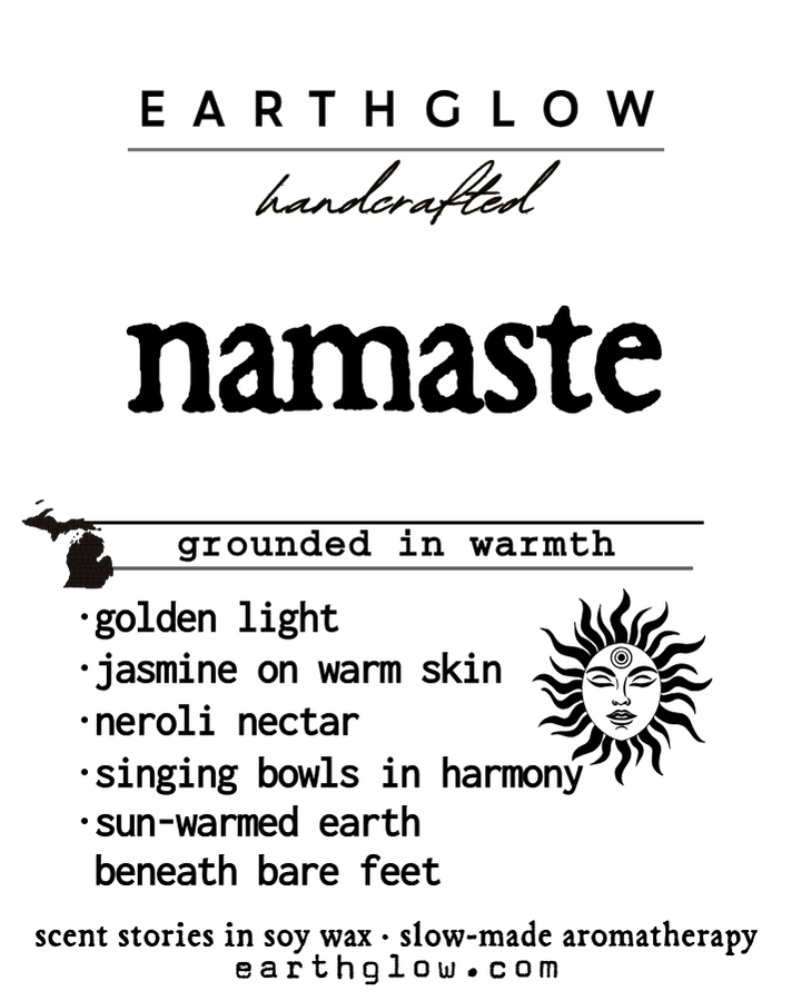 Earthglow - Wholesale Jar/Filled Candle - Namaste | 11 oz Natural Soy Blend Candle1