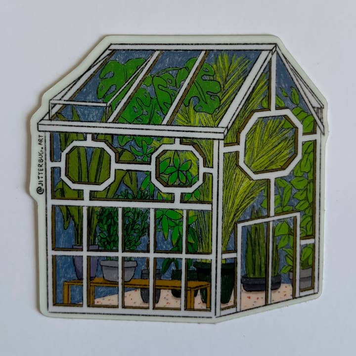 Jitterbug Art Studio - Wholesale Sticker - Glow In The Dark Greenhouse - sticker0
