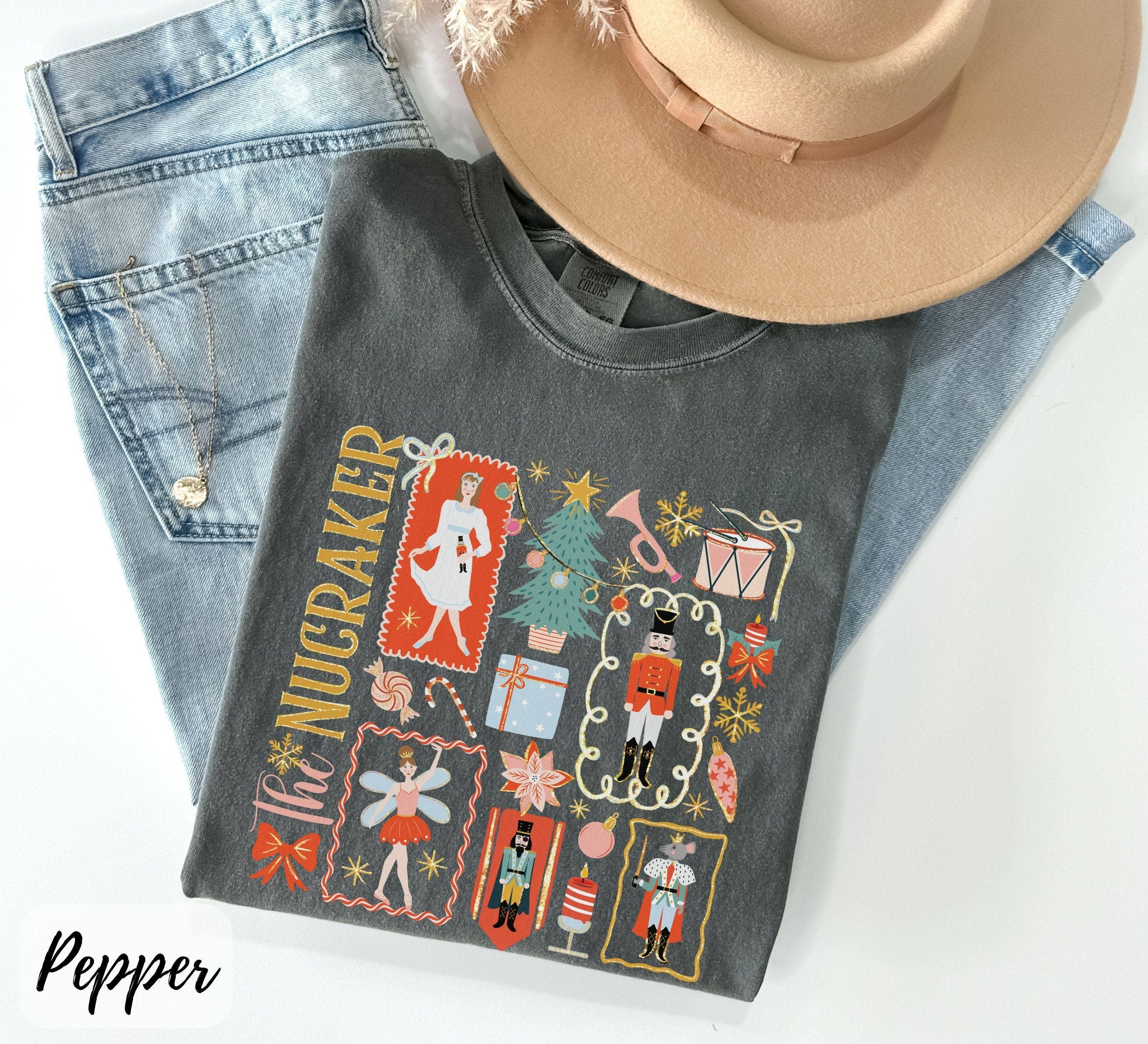 Glaime - Wholesale T-Shirt (Graphic) - Women's - Nutcracker Christmas Comfort Colors Shirt, Xmas Sweatshirt0