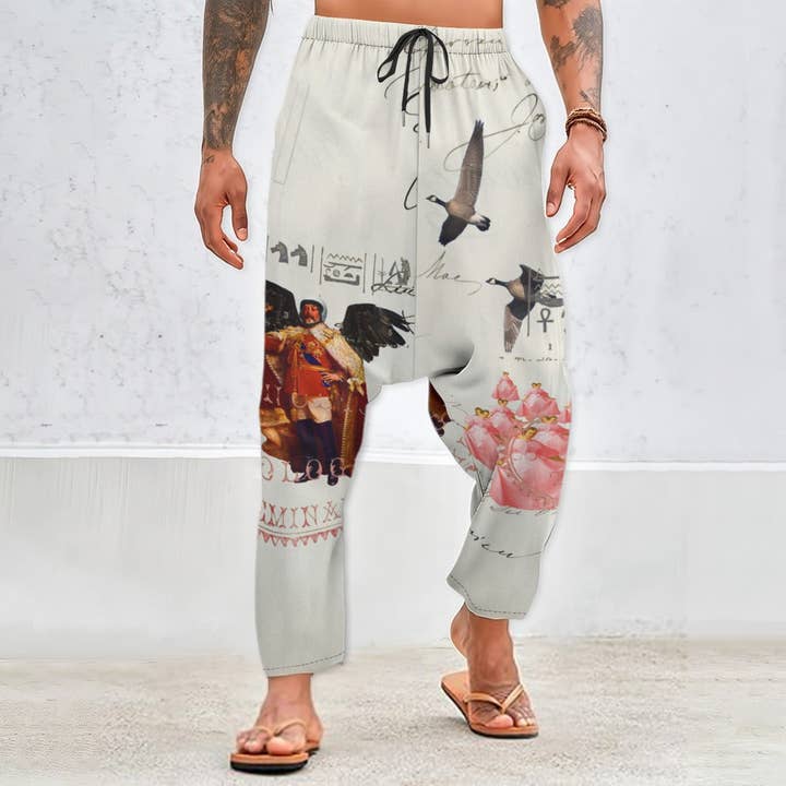 KUNGEN AV FÄLTET III Unisex Bomullsbyxor med Haremtryck Överallt för wholesale av Bønes and Balløøns