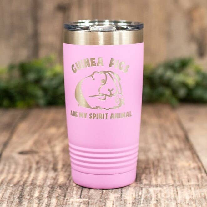 3C Etching - Wholesale Insulated Mug/Tumbler - Guinea Pigs Are My Spirit Animal - Engraved Tumbler1