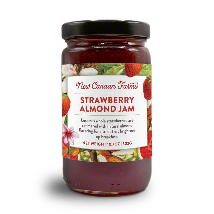 Pack de confiture aux fraises et amandes pour la vente par New Canaan Farms
