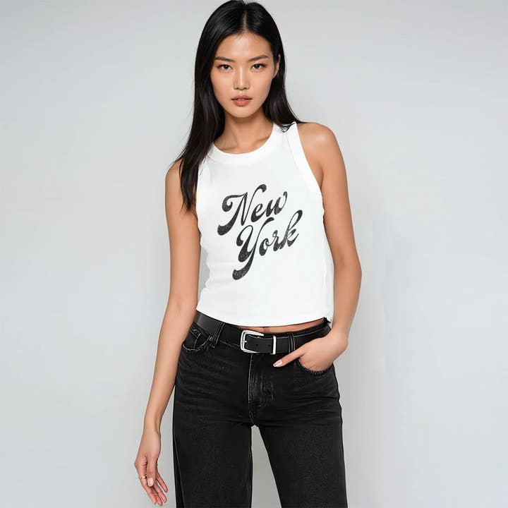 New York Ribbed Tank for wholesale by House of Lulu