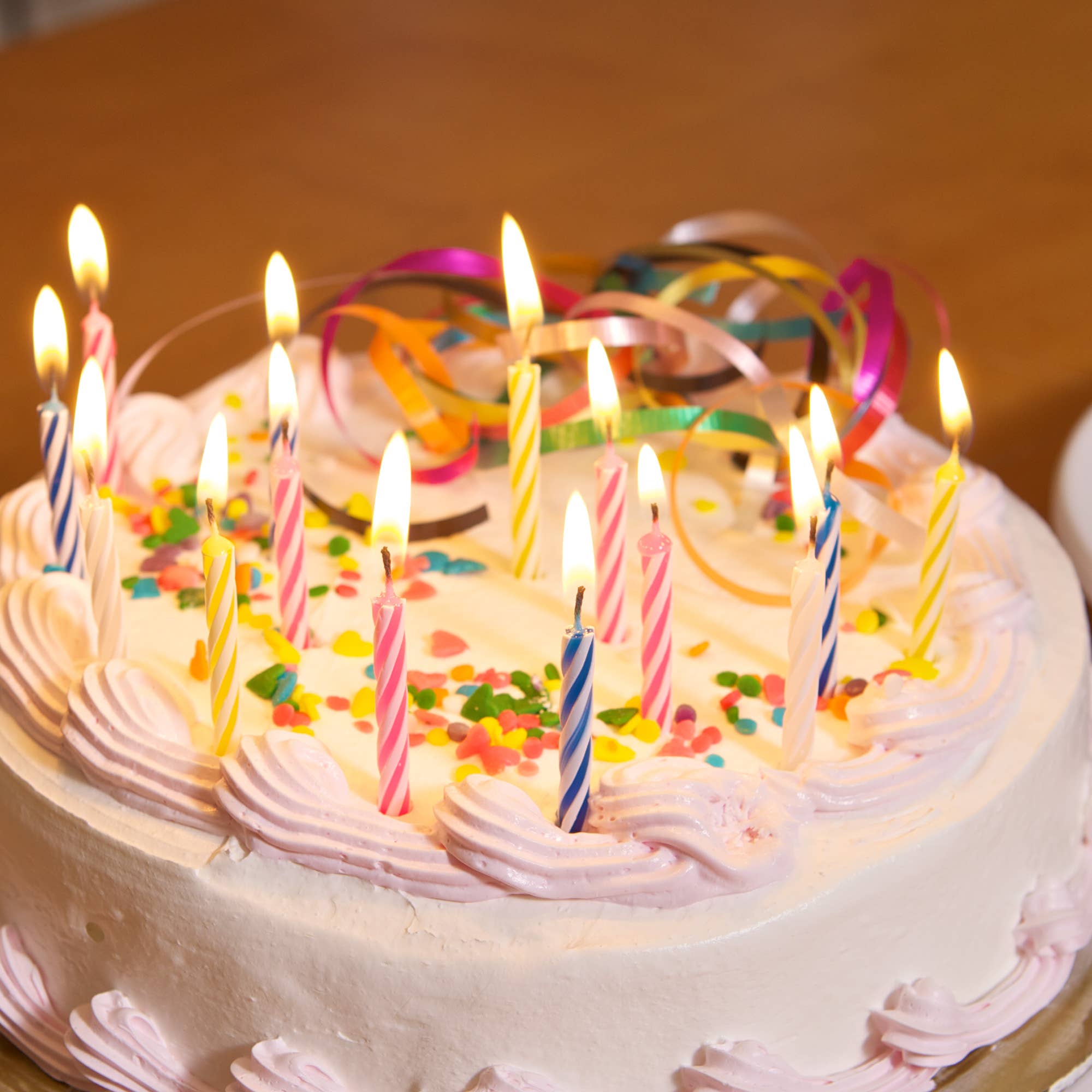 Fox Run Brands - Wholesale Cake Candle - Fox Run Striped Birthday Candles, Pack of 24, 0.25" x 2.25"1