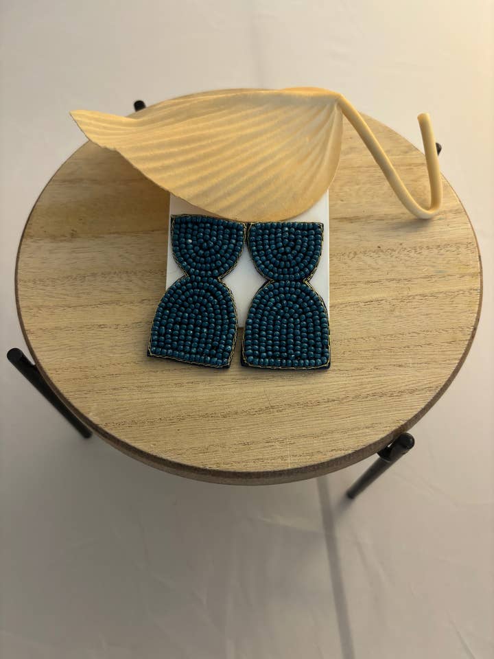 Deep Teal Mod Geo Drops for wholesale by Tidal Creek Boutique
