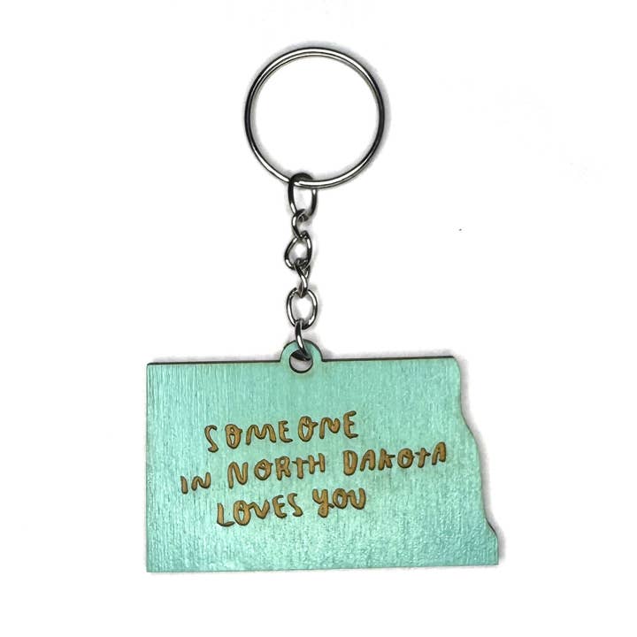 Someone in North Dakota Loves You Keychain for wholesale by SnowMade