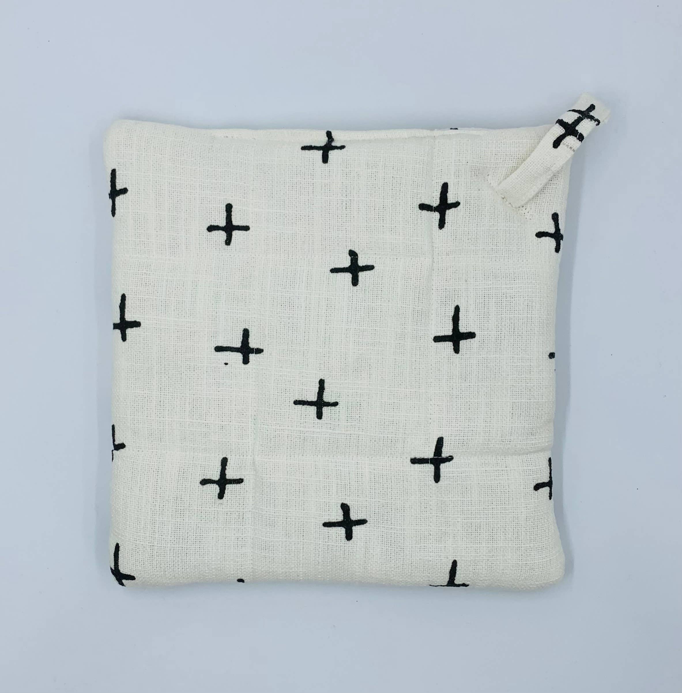 Rich Home Linens - Wholesale Oven Mitt/Pot Holder - Set Of 2 Pot holders & Acacia wooden measuring spoon set4